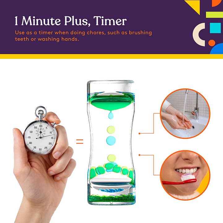 Special Supplies - Wholesale Fidget Toy - Kids - Special Supplies Liquid Motion Bubbler Toy (1-Pack) Colorful Hourglass Timer with Droplet Movement, Bedroom, Kitchen, Bathroom Sensory Play, Cool Home or Desk Decor (Green)2