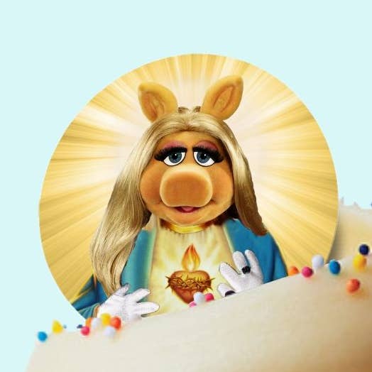Miss Piggy Celebrity Prayer Comestível Wafer Cupcake Toppers por atacado de Cool Story Gifts