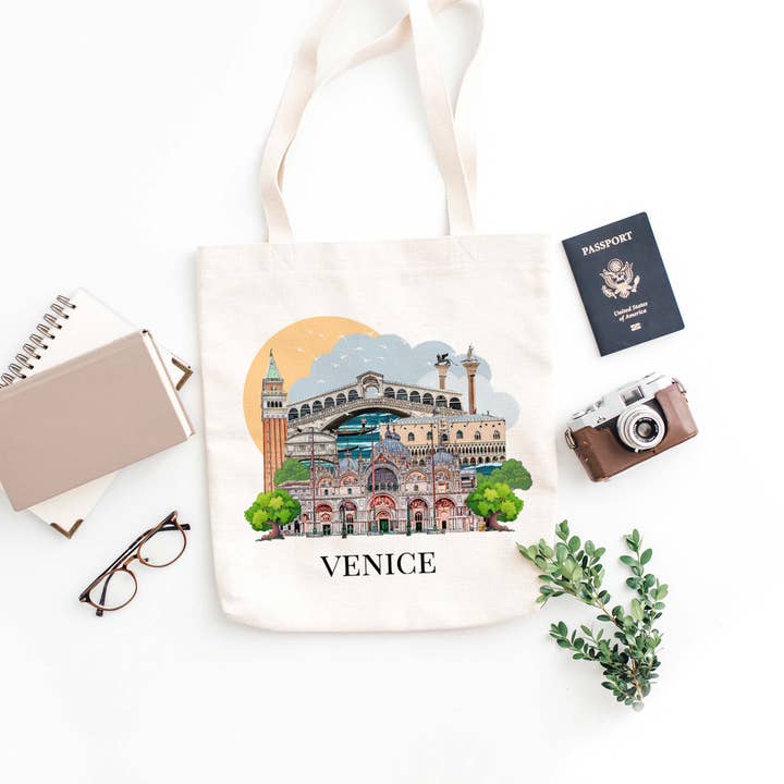 Venice Canvas Tote Bag for wholesale by simply blessed shy