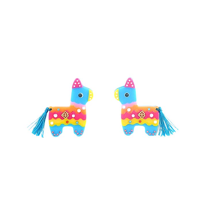 Fiesta Burro Piñata Stud Earrings for wholesale by Brianna Cannon