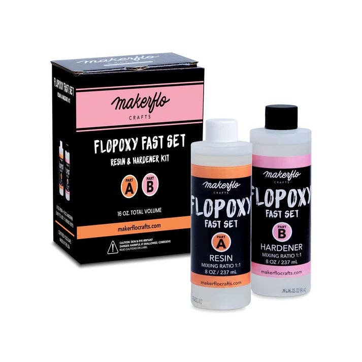 MakerFlo - Wholesale Drinking Glass/Cup - Flopoxy Fast Set Epoxy Resin + Hardener Kit