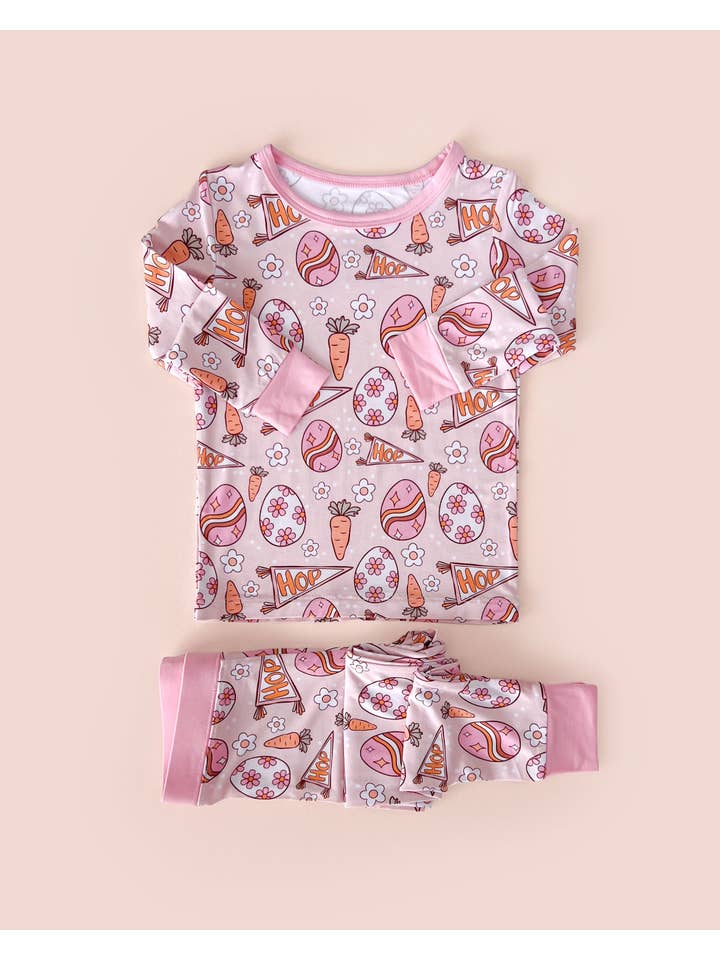 Lucky Panda Kids - Wholesale Top & Pant Set - Kids - Bamboo Two Piece Set | Easter Hop10