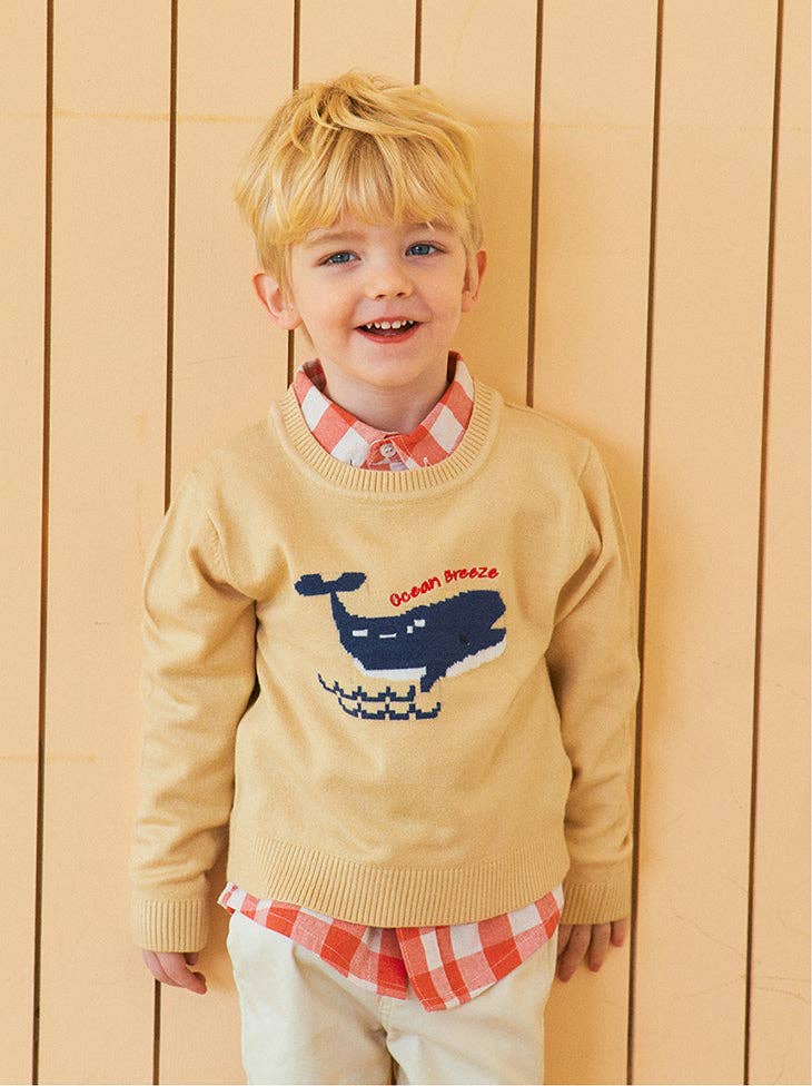 ToTo Heros - Wholesale Knit Sweater - Kids - Ocean Breeze Whale Knit Sweater1