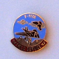 F-117A Field Service Pin w/1 clutch for wholesale by Military Patches & Pins