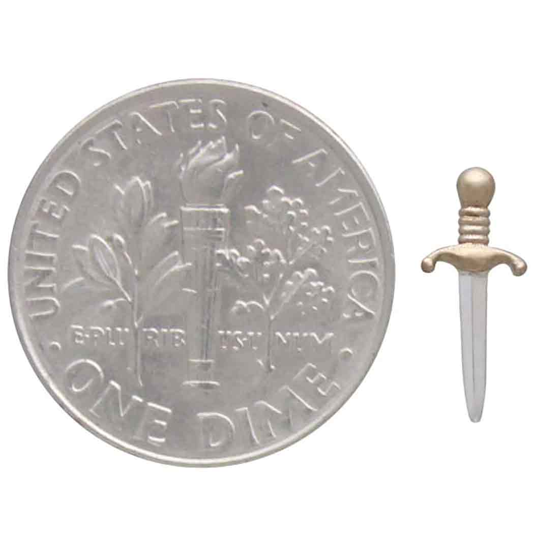 Nina Designs - Wholesale Stud/Post Earrings - Mixed Metal Mini Dagger Post Earrings 11x4mm4