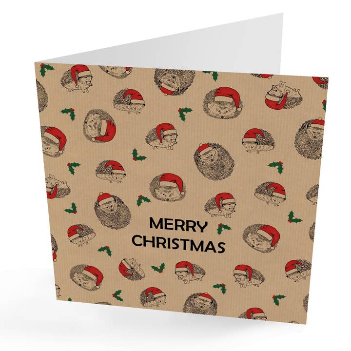 Cute Hedgehog Christmas Card. for wholesale by presentingperfection