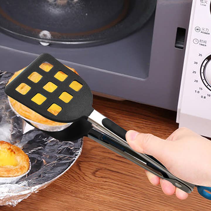 Fox Run Brands - Wholesale Kitchen Tong - Fox Run Black Nylon Waffle Serving Tongs, 8"4