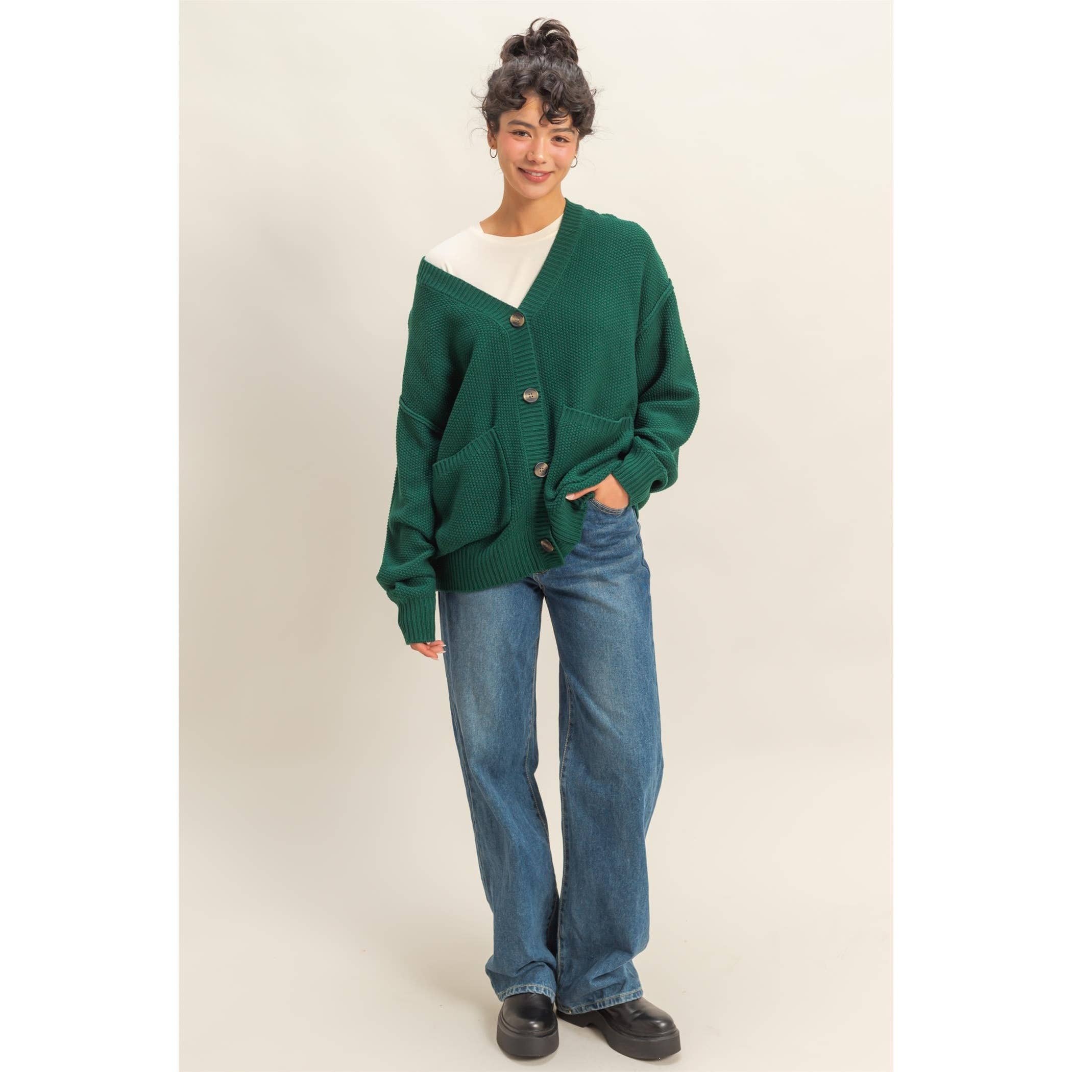 Double Zero - Vendita all'ingrosso Cardigan - Donna - Cardigan oversize con bottoni "Charm Them All"4