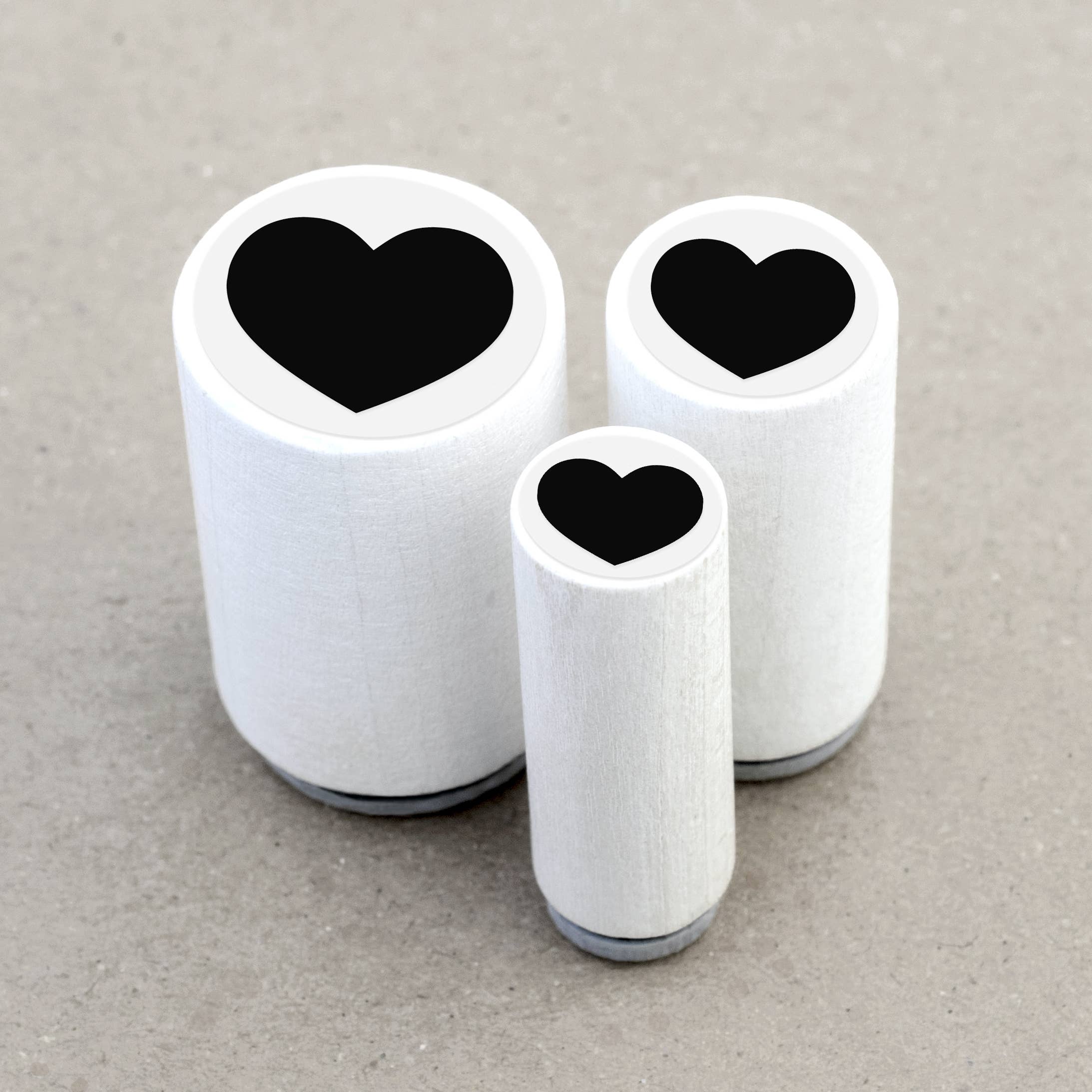 Merry and Bright – Carimbo de borracha/decorativo por atacado – Mini carimbo coração1