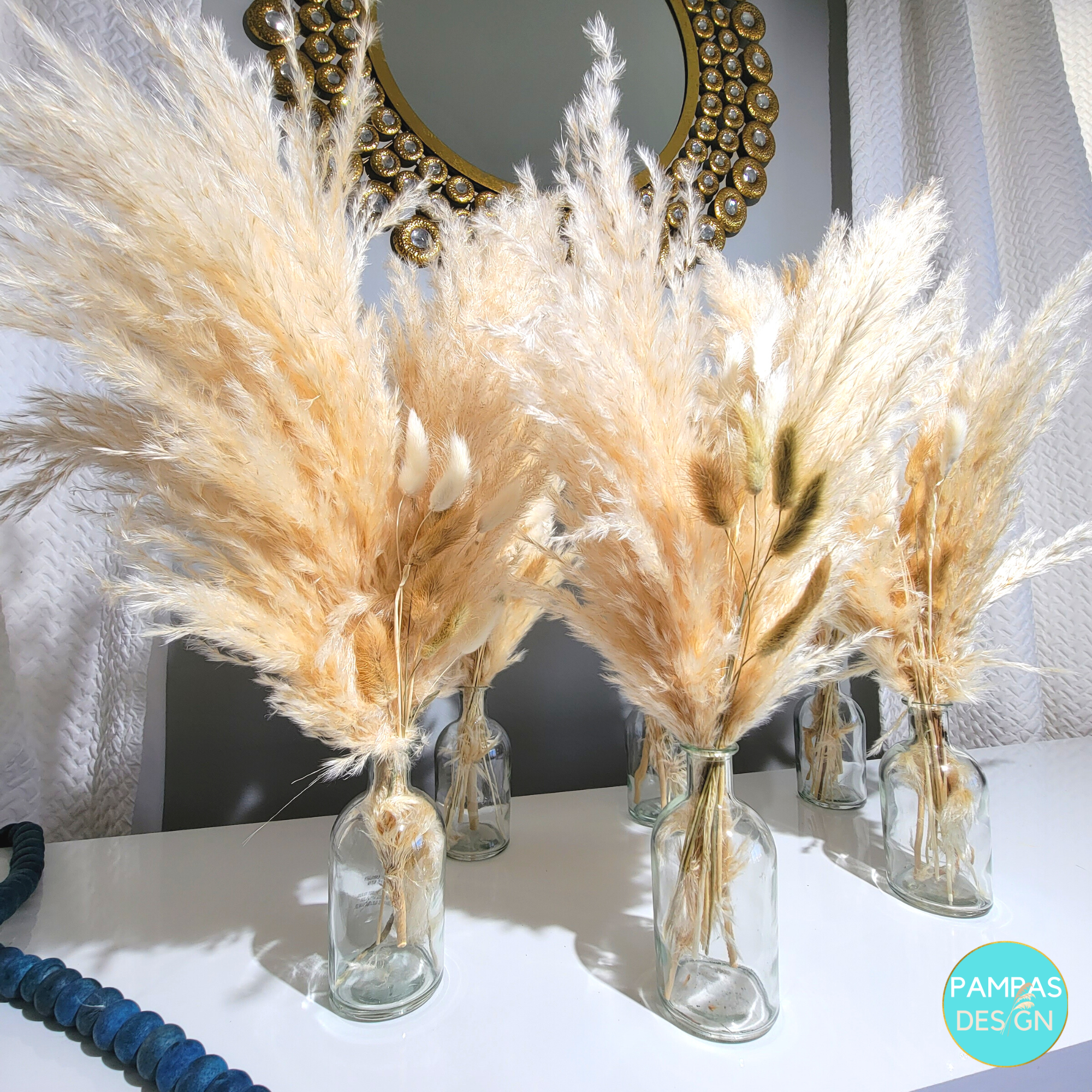 Pampas Design - Wholesale Dried/Pressed Flowers - Pampas Grass Centerpieces including Vase6