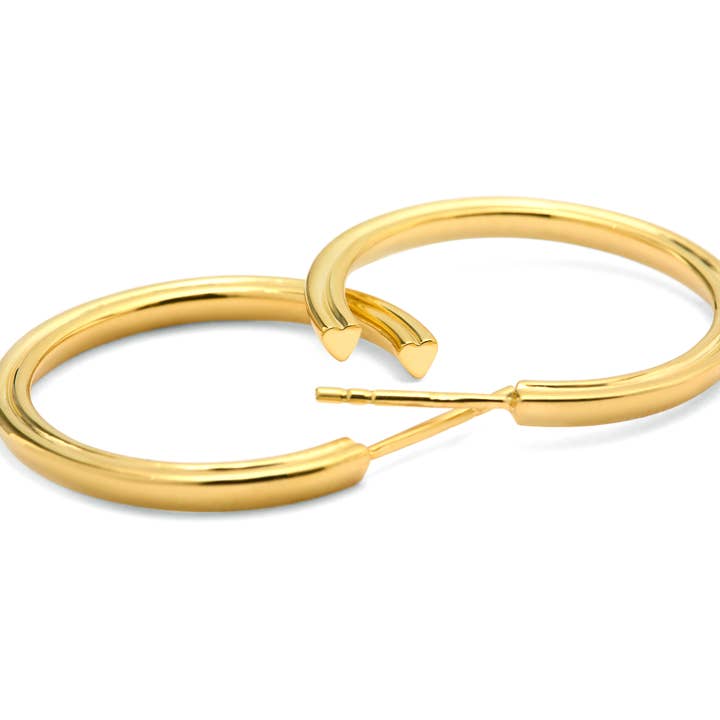 Modern Hidden Heart Hoop Earrings for wholesale by Love Lori Michelle Jewelry