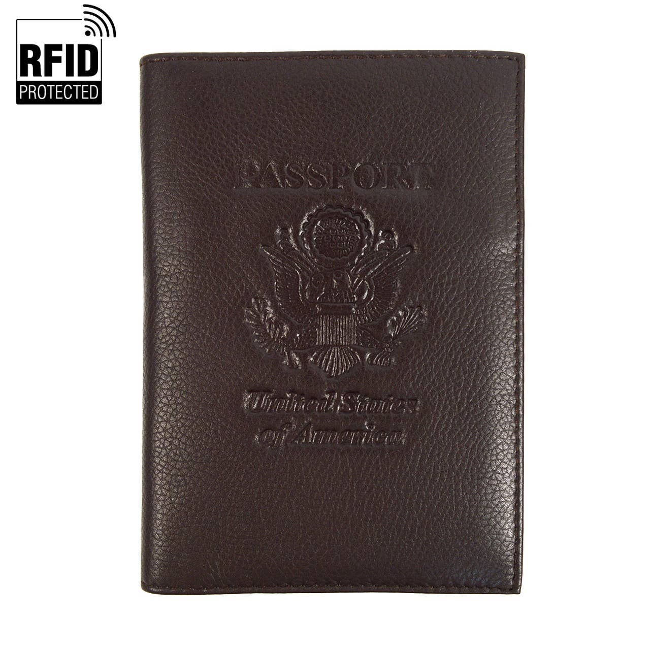 Selini New York - Vente Étui/housse pour passeport – unisexe - RFID Étui à passeport en cuir véritable Motif aigle américain1