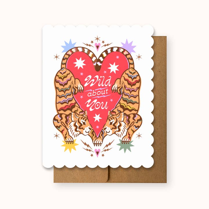 Wild About You | Handmade Greeting Card for wholesale by Reverie Realm