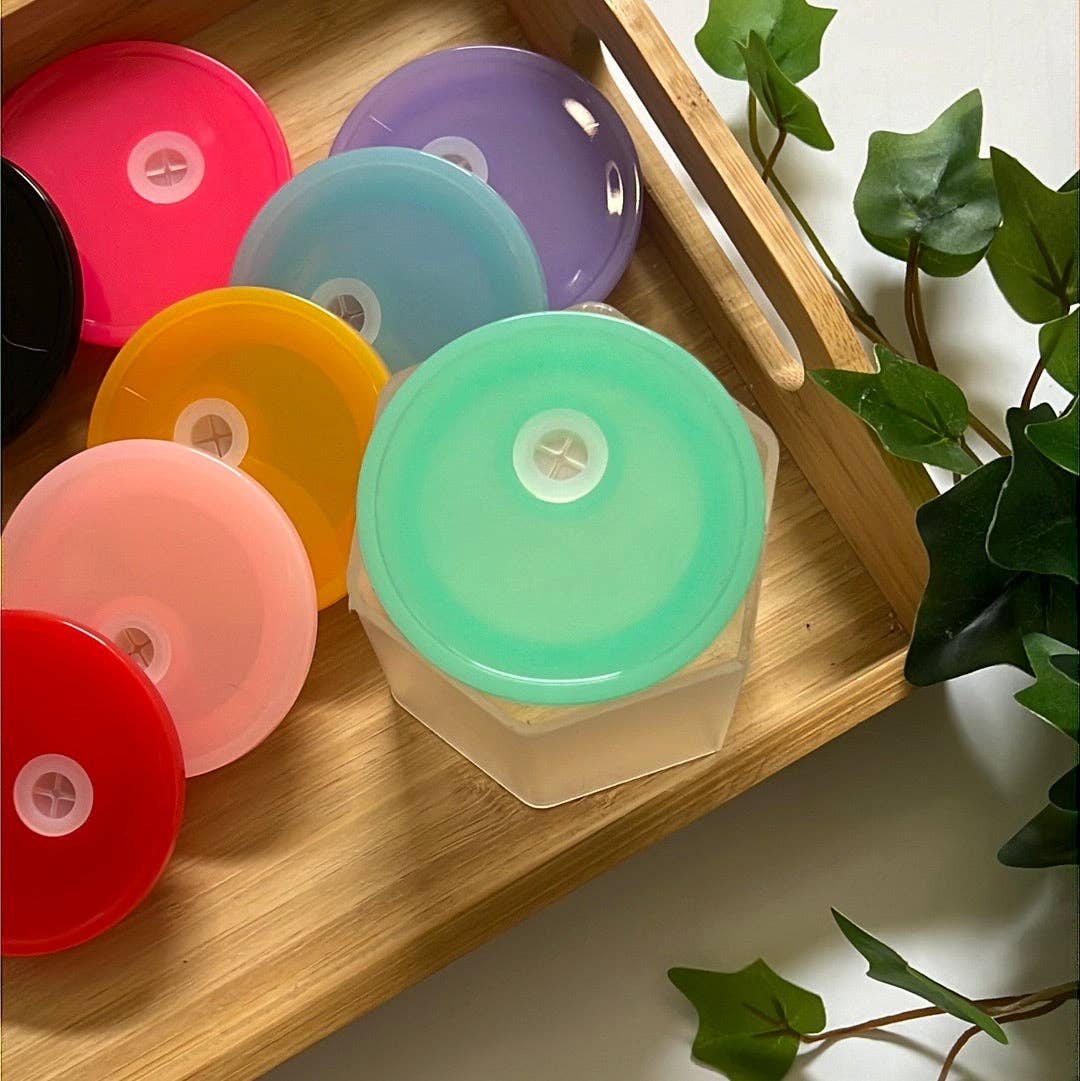 Peony Lee Art - Vendita all'ingrosso Tappo per bevande - Coperchi in Acrilico Colorato per Lattine di Vetro da 16oz4