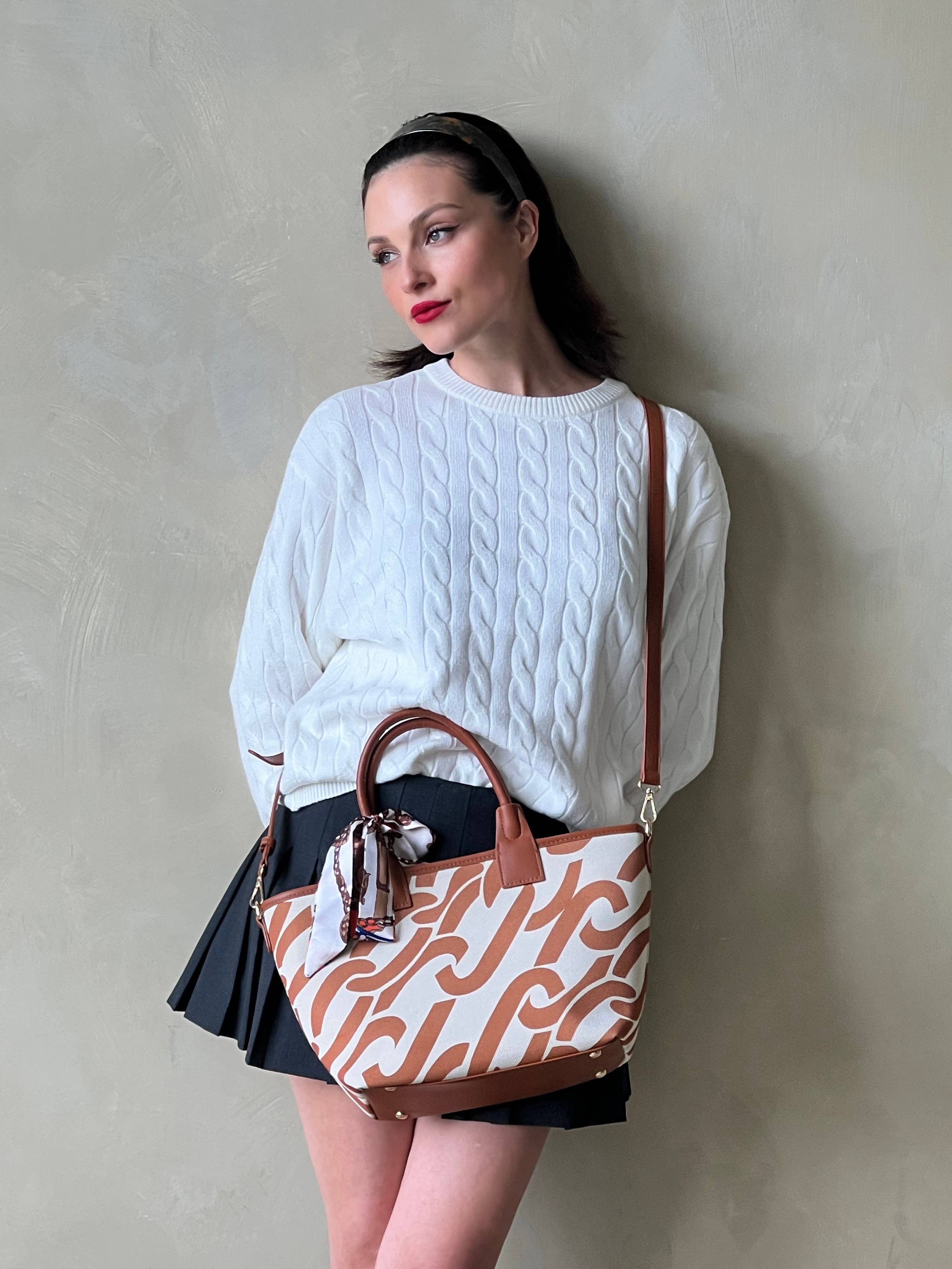 KAYLA+AVA - Wholesale Tote Bag - Women's - SHRIYA PRINTED TOTE BAG WITH SCARF20