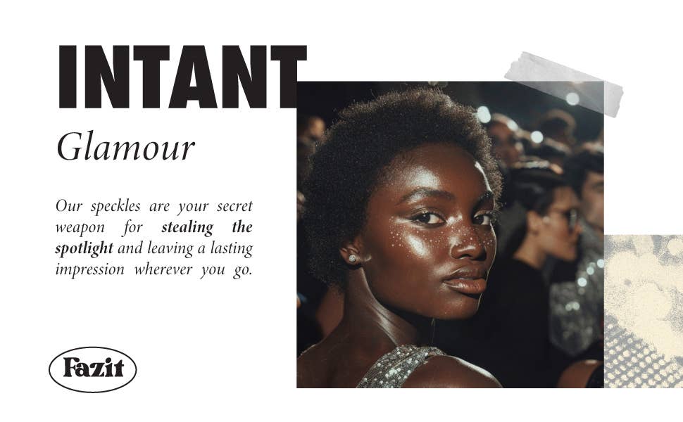 Fazit – wholesale Temporary tattoo – Silver Glitter Freckles Makeup Patches10