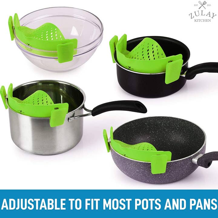 Zulay Kitchen - Wholesale Kitchen Tool/Gadget - Adjustable Silicone Strainer with Small Mouth3