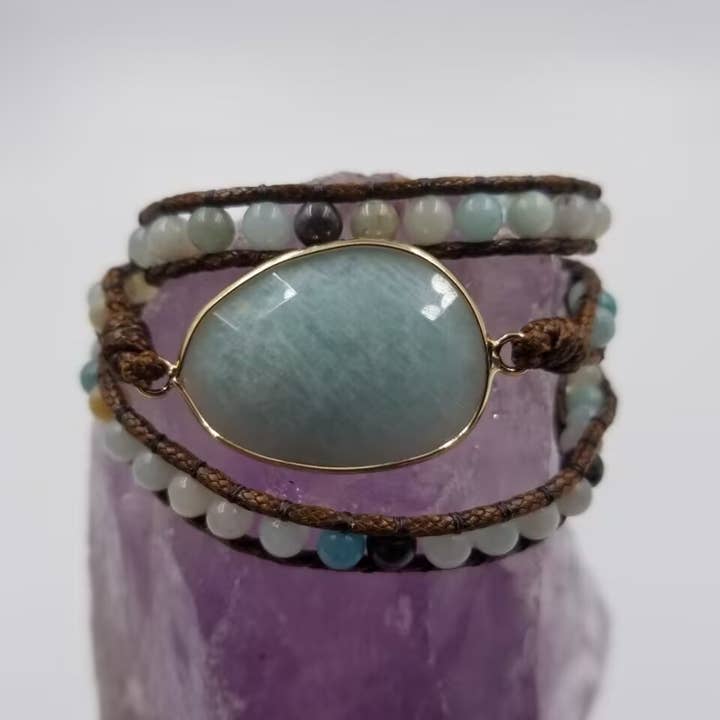 magnolia jewelry - Venta al por mayor Pulsera de cuentas - Pulseras tipo brazalete con perlas de piedras preciosas naturales