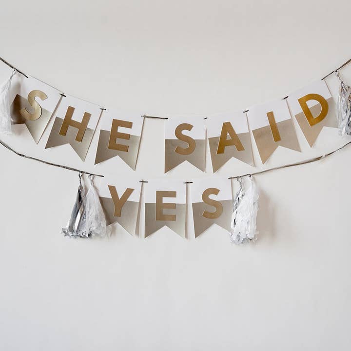 SIE SAGTE JA BANNER für den Großhandel von Crea stationery