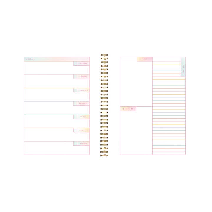 Talking Out of Turn - Vente Agendas - Planificateur perpétuel - Rainbow Gradient9