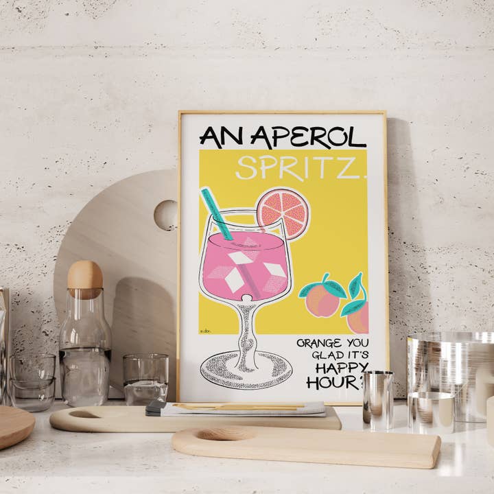 Don Design - Wholesale Art Print - Aperol Spritz Cocktail Bar/Kitchen Art Print3