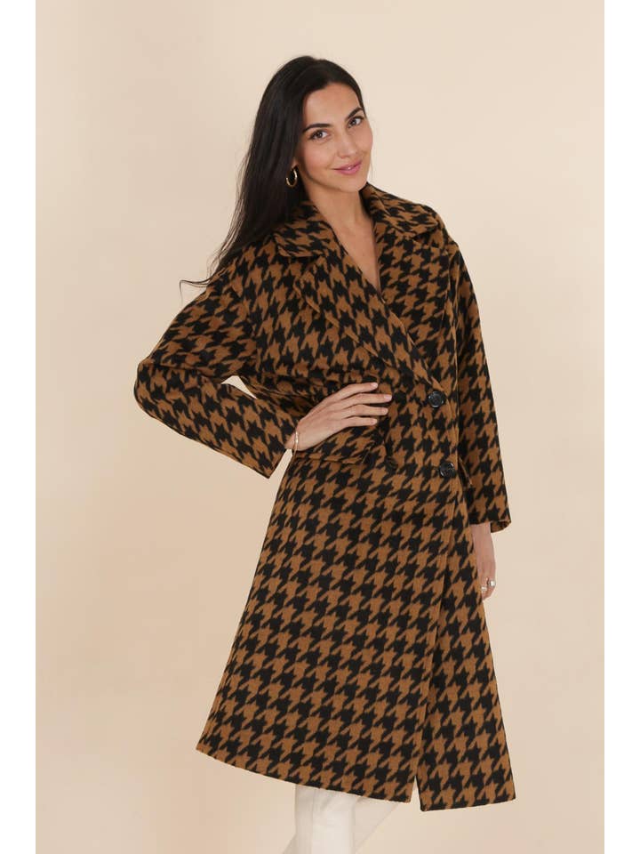 Attentif Paris – wholesale Rock - Dam – Houndstooth-mönstrad kappa2