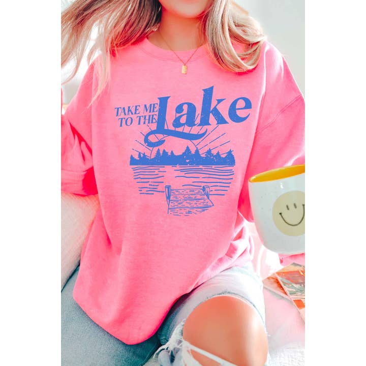 BLUME & CO. - Wholesale Graphic Sweatshirt - Women's - TAKE ME TO THE LAKE Graphic Sweatshirt