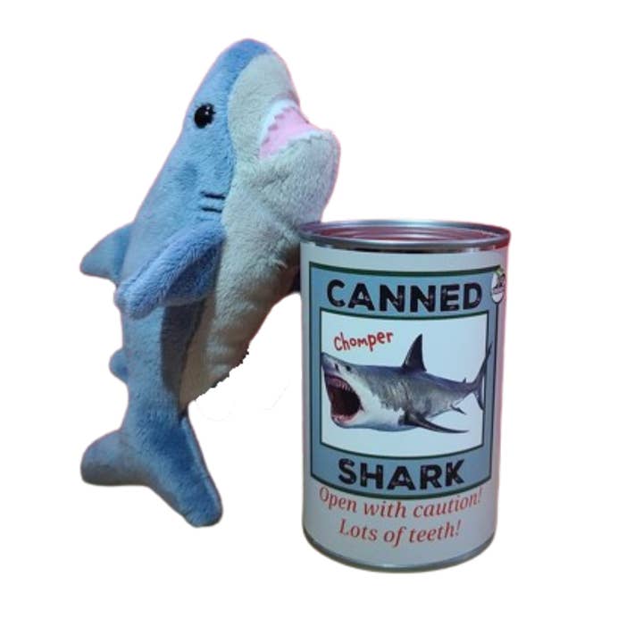 Canned Gifts - Vendita all'ingrosso Peluche - Bambini e neonati - Squalo in scatola | Peluche di peluche con scherzi | Regalo unico