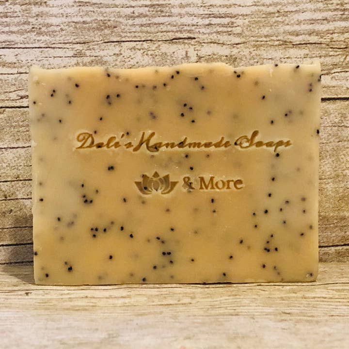 Lemon Poppyseed Goat Milk Soap for wholesale by Dales Handmade Soaps & More
