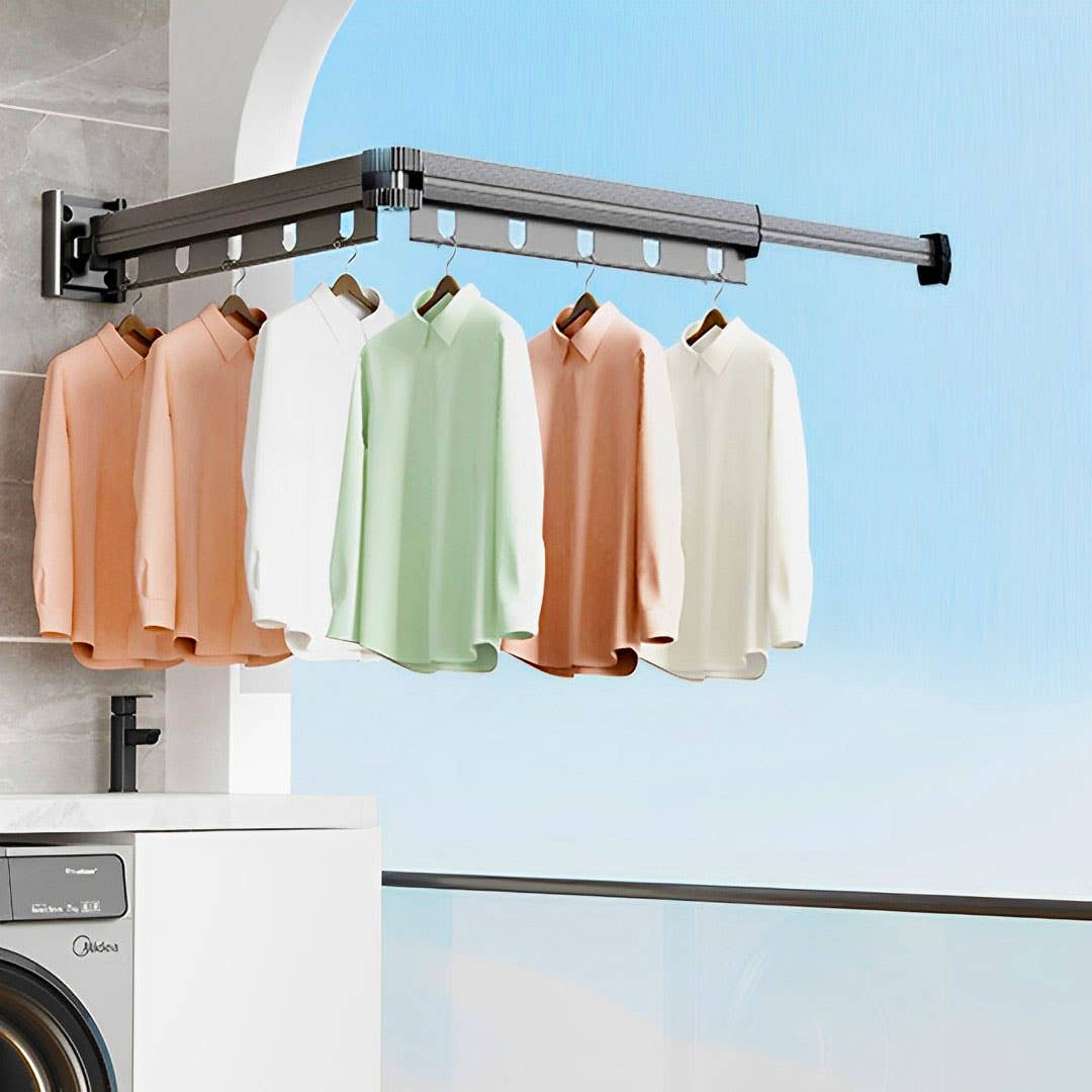 SOGA International Pty Ltd - Wholesale Clothes Hangers - Wall-Mounted Clothing Dry Rack Retractable Hanger1