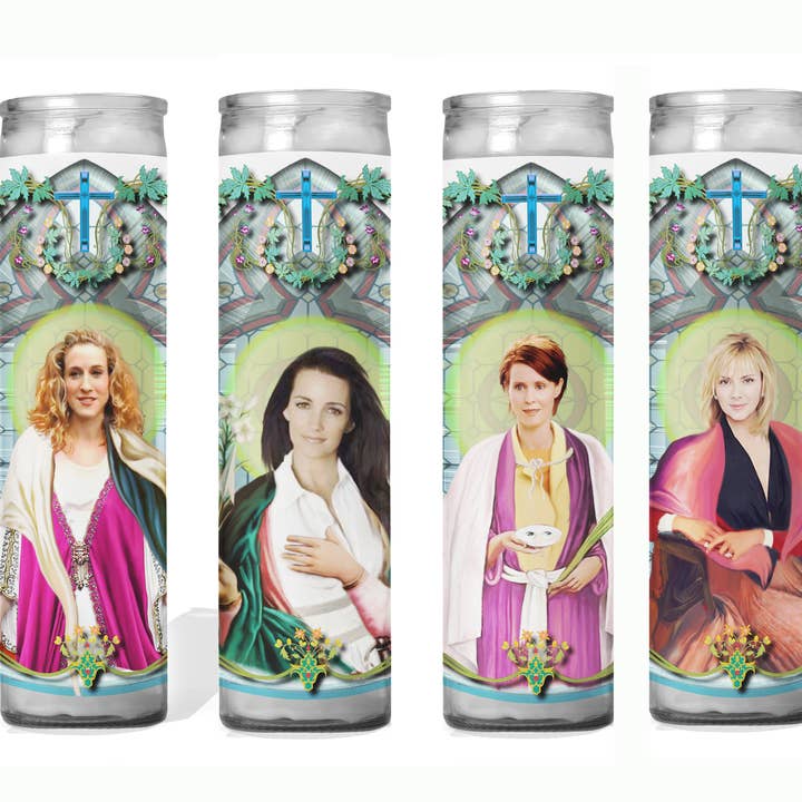 Sex and the City Celebrity Prayer Candle Set of 4 for wholesale by Calm Down Caren