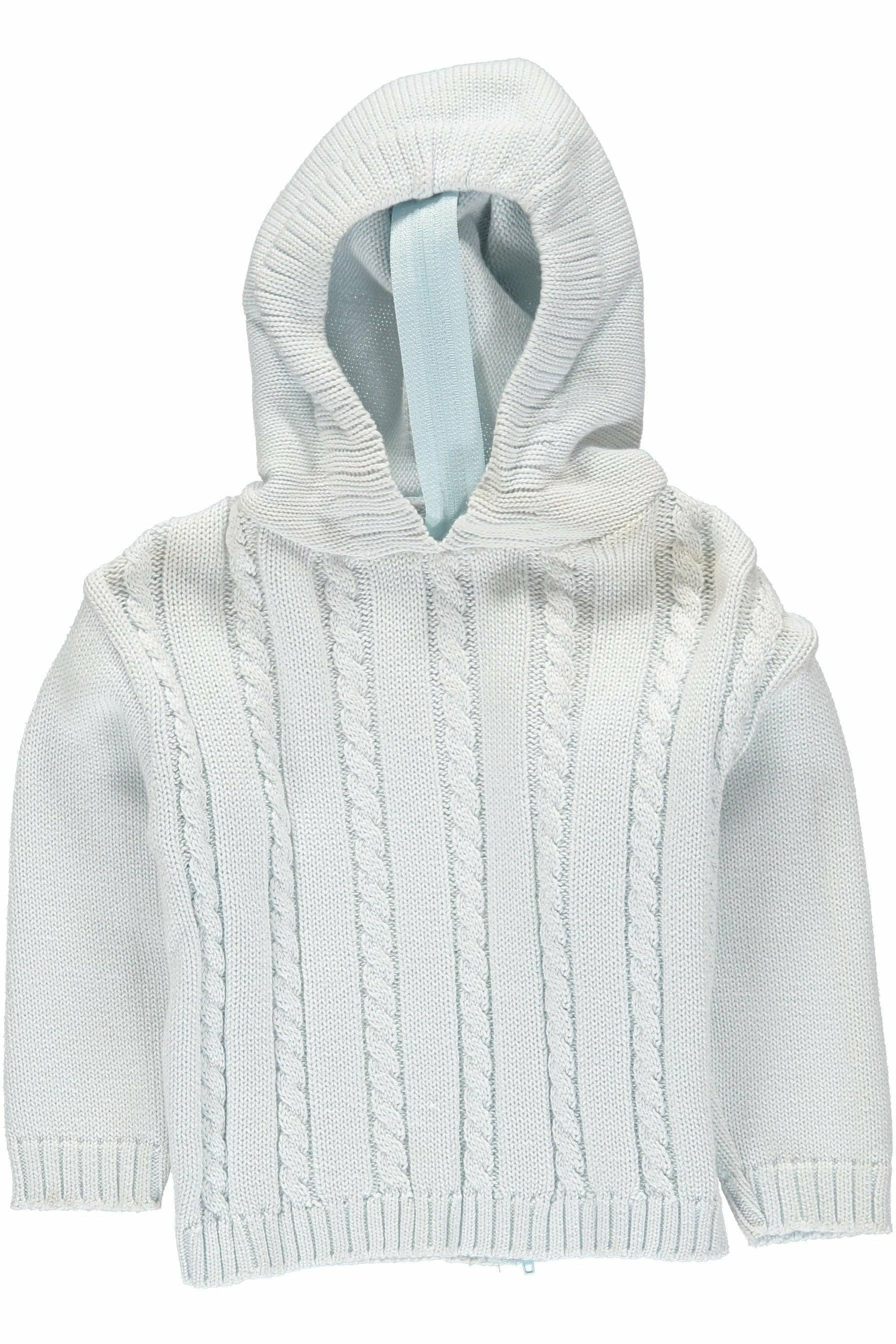 Julius Berger & Carriage Boutique – Camisola - Crianças por atacado – Suéter azul com zíper nas costas2