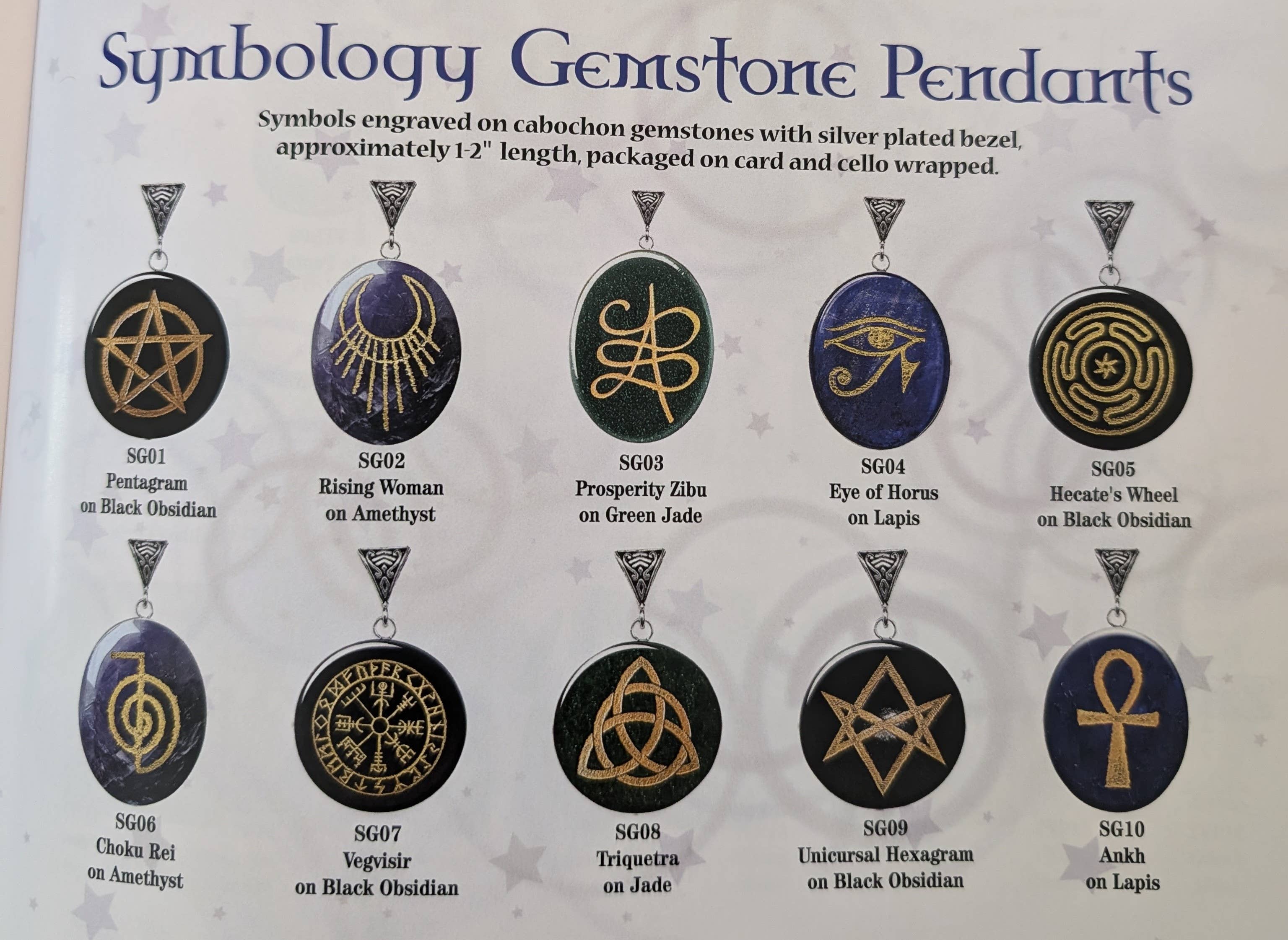 Starlinks Gifts - Wholesale Individual Charm/Pendant - Ankh on Lapis for Fertility Pendant SG101