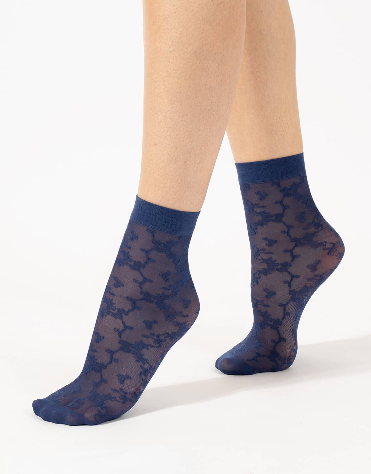 Cette - Wholesale Sokken - Dames - Pop sokken | transparante enkelsokken voor dames met bloemenpatroon2