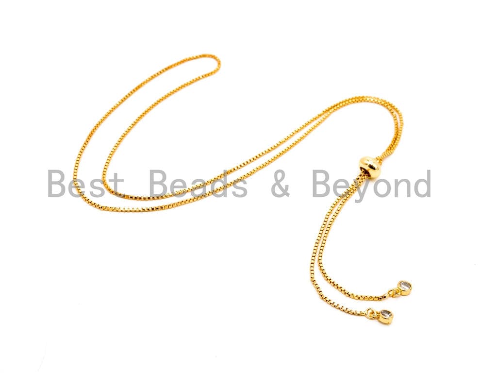 BestBeads&Beyond – wholesale Link & chain necklace – Sliding Adjustable Continuous Necklace Chain, 24"/32,Sku#P440