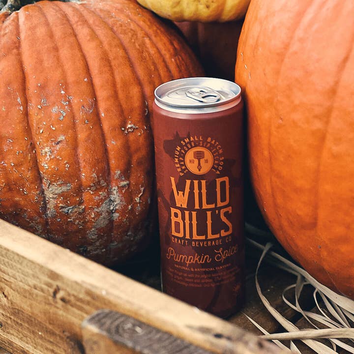 Wild Bill’s Craft Beverage Co. - Wholesale Soda/Carbonated Drink - Pumpkin Spice - Premium Cane Sugar Soda, 12-Pack, Cans