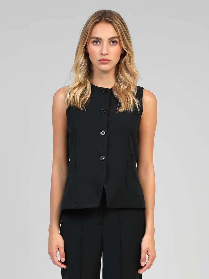 ZOLA black WAISTCOAT for wholesale by An'ge