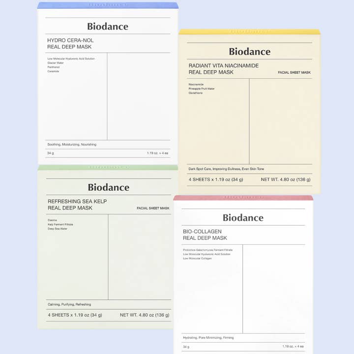 Coastside Skin - Wholesale Skincare Face Mask - Biodance Hydrogel Mask Boxes (4 pc)