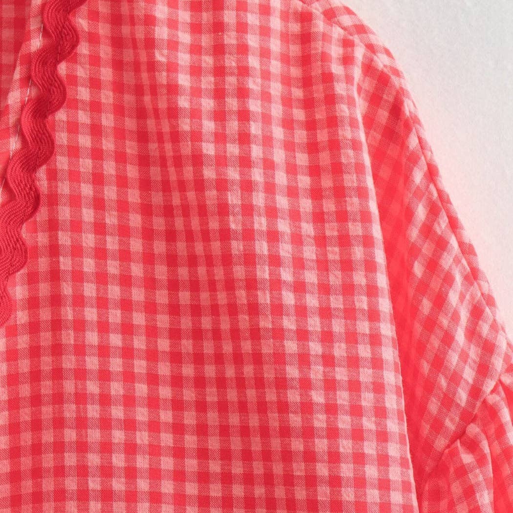 Funkyrel® Atzbranding Limited – Großhandel Strickjacke – Damen – Crosa - Übergroße karierte Love-Strickjacke - Luftige Sommer-Überwurf9