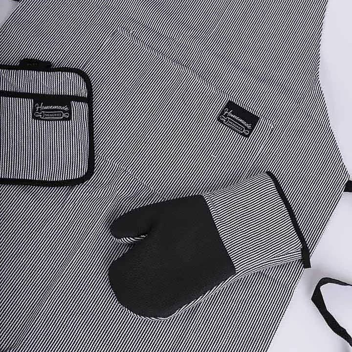 Swanson Christian Products - Wholesale Apron - Kitchen Apron - Striped Black and White3