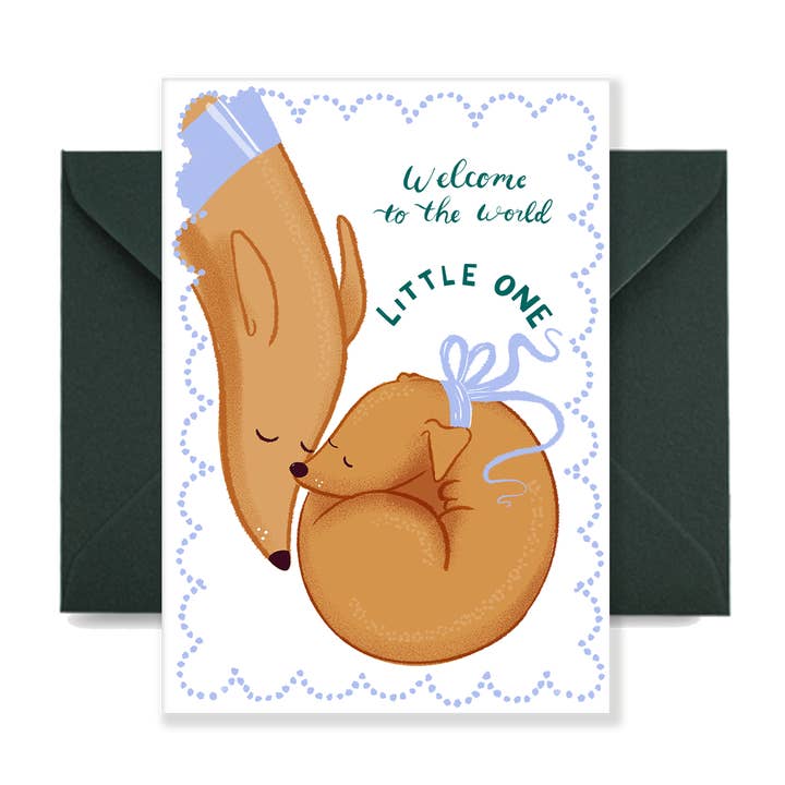 Little One, New Baby Card for wholesale by Bryony Moss Illustration