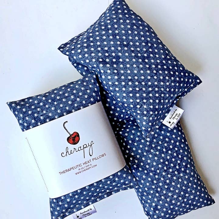 Cherapy – Großhandel Wärme-/Kältekompresse – Therapeutische Wärmepackung - blau mit Punkten