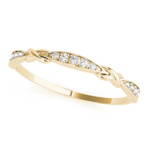 14k Diamond Pave and Gold Knots Band for wholesale by LE Fine Jewelry