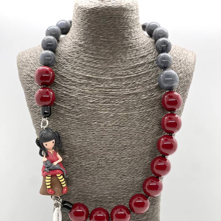 Alter Ego Designs - Wholesale Pendant/Charm Necklace - GORJUSS European Storybook Character Ruby Necklace 0