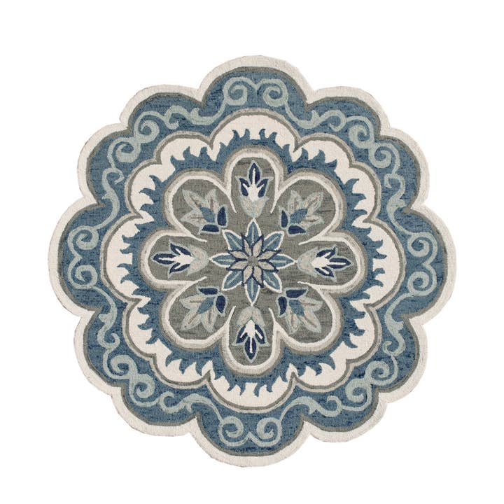 LR Home - Wholesale Area Rug - Nia Classic Scalloped Edge Hand-Tufted Wool Indoor Area Rug39