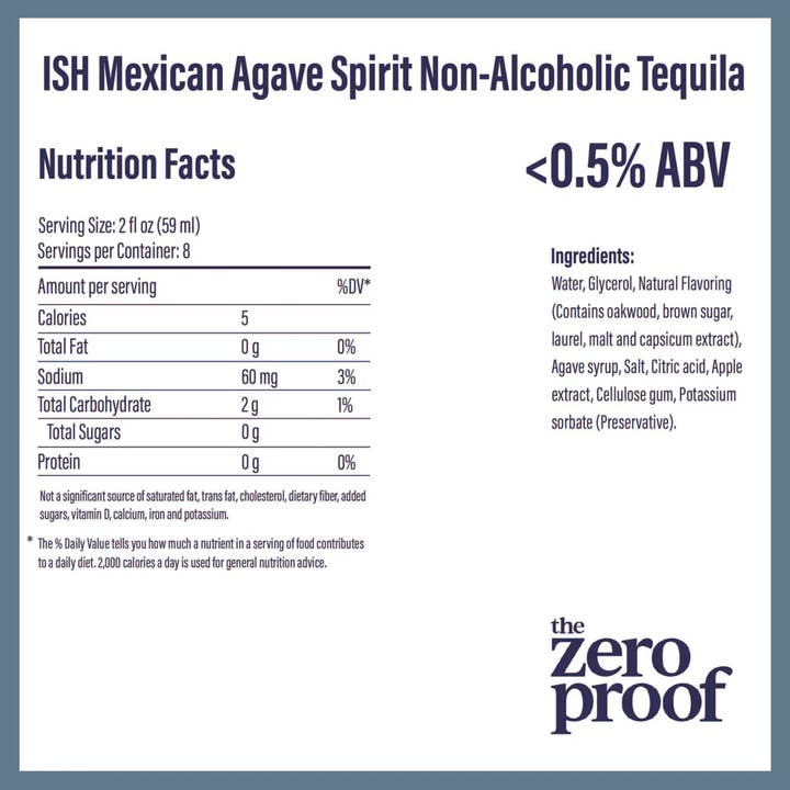 The Zero Proof - Wholesale Non-Alcoholic Spirits/Wine/Beer - ISH Mexican Agave Spirit