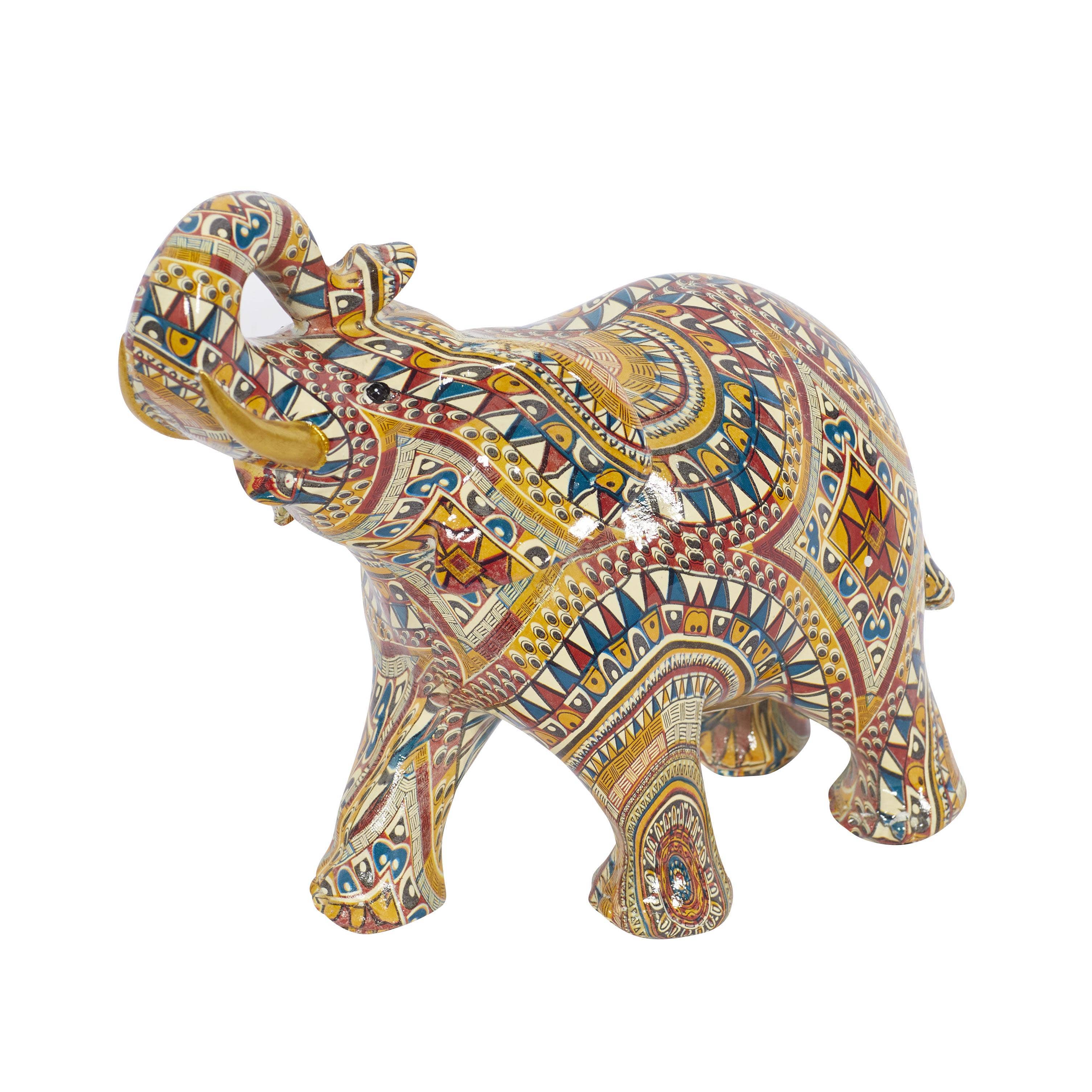 Import Corner - Wholesale Beeldje/beeldhouwwerk - A-20718: POLYSTONE OLIFANT 9"W, 8"H3