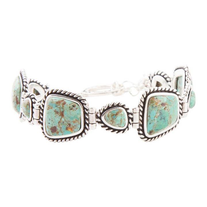 Barse Jewelry - Wholesale Jewelry Set - Sedona Turquoise and Sterling Silver Toggle Bracelet1