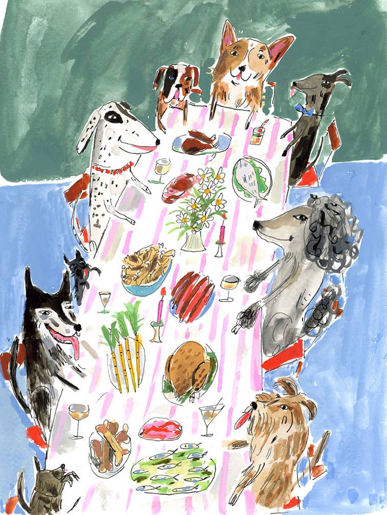 ELIZABETH GRAEBER art + illustration - Wholesale Art Print - Dog Party Print