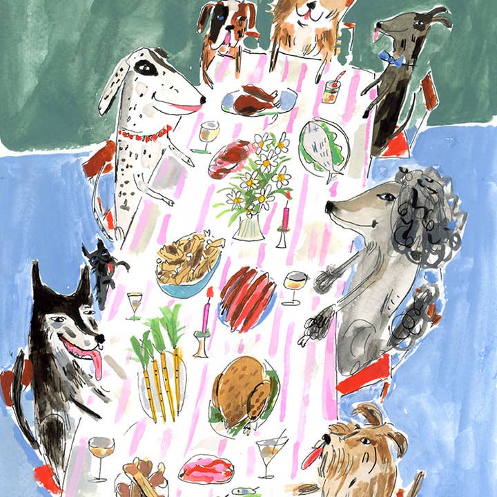 ELIZABETH GRAEBER art + illustration - Wholesale Art Print - Dog Party Print0